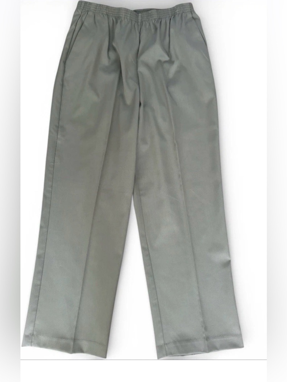 Alfred Dunner Pull On Pants Size 12 Sage Green SKU 13